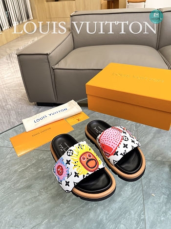 Louis Vuitton x YK Pool Pillow Flat Comfort Slipper White 