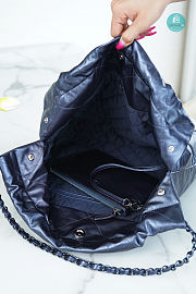 Chanel 22 Small Handbag Blue Navy Size 39x42x8cm - 3