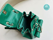 Chanel Backpack Duma Green Lambskin CC 18×18×12cm - 4