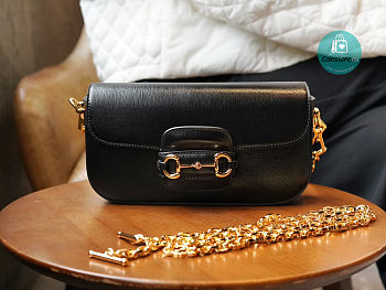 Gucci Horsebit 1955 In Black Size 24x13x5.5cm