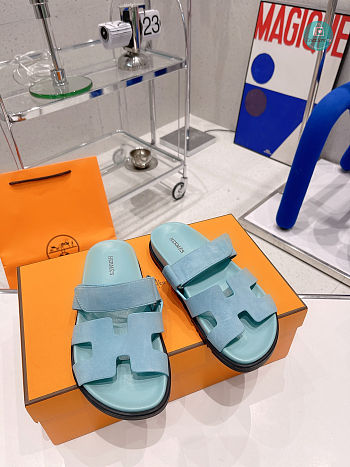 Sandals Hermès Chypre Blue Size 35-45cm