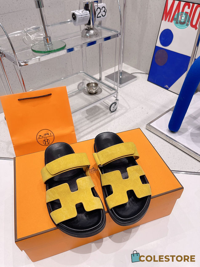 Sandals Hermès Chypre Yellow Size 35-45cm - 1