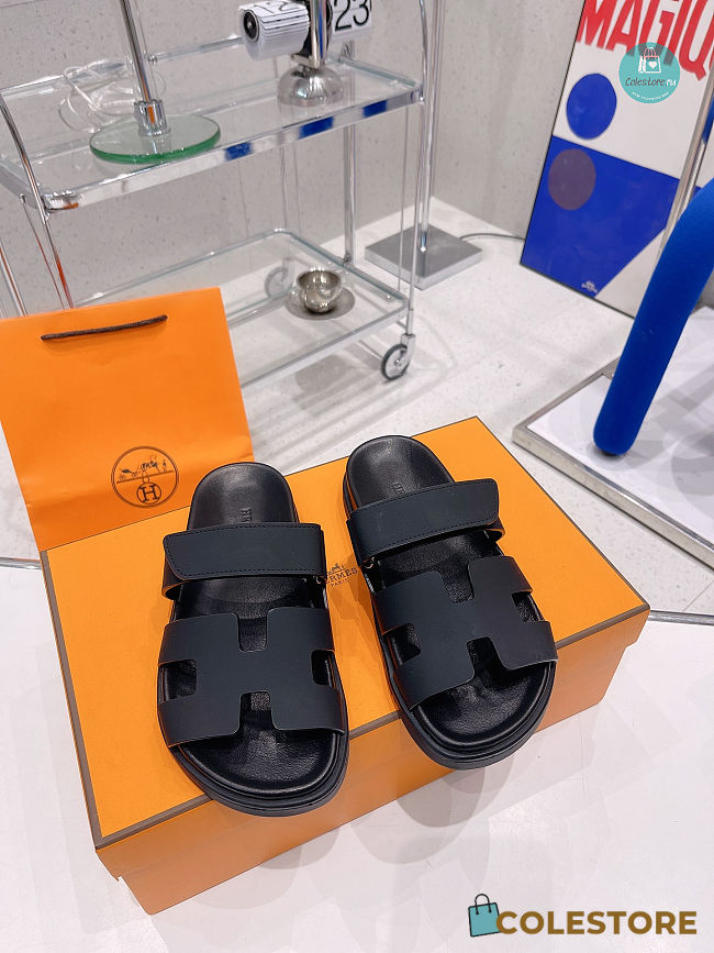 Sandals Hermès Chypre Black Size 35-45cm - 1