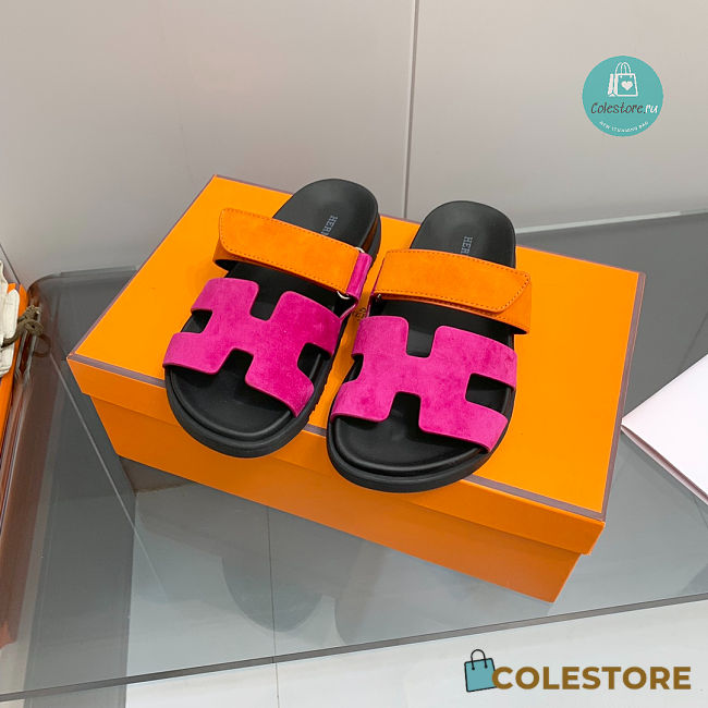 Sandals Hermès Chypre Pink/Orange Size 35-45cm - 1