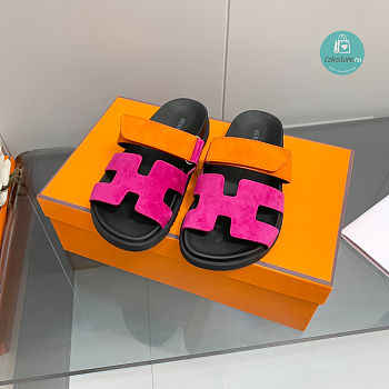 Sandals Hermès Chypre Pink/Orange Size 35-45cm