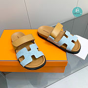 Sandals Hermès Chypre Blue/Yellow Size 35-45cm - 6