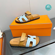 Sandals Hermès Chypre Blue/Yellow Size 35-45cm - 5