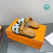 Sandals Hermès Chypre Blue/Yellow Size 35-45cm - 4