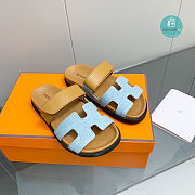 Sandals Hermès Chypre Blue/Yellow Size 35-45cm - 2