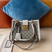 Gucci White Leather Padlock GG small shoulder bag 498156 26cm - 1