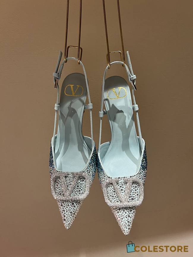 Valentino Garavani Swarovski Light Blue Size 35-40cm - 1
