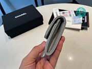 Chanel 19 Small Flap Wallet Lambskin Gray Size 8x11cm - 4