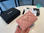 Chanel 19 Small Flap Wallet Lambskin Pink Size 8x11cm - 6