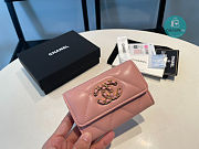 Chanel 19 Small Flap Wallet Lambskin Pink Size 8x11cm - 5
