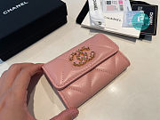 Chanel 19 Small Flap Wallet Lambskin Pink Size 8x11cm - 4