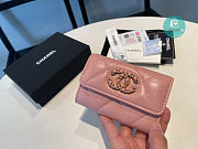 Chanel 19 Small Flap Wallet Lambskin Pink Size 8x11cm - 3