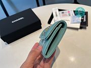 Chanel 19 Small Flap Wallet Lambskin Mint Size 8x11cm - 5