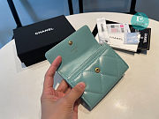 Chanel 19 Small Flap Wallet Lambskin Mint Size 8x11cm - 4
