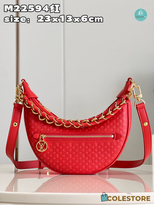 Louis Vuitton Loop Baguette Bag Red Size 23x13x6cm - 1