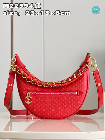 Louis Vuitton Loop Baguette Bag Red Size 23x13x6cm