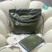 Chanel 22 Small Handbag Dark Green Size 35x37x3cm - 3