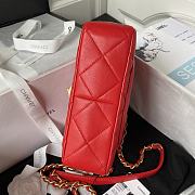 Chanel Flap Lambskin, Plexi & Gold-Tone Metal Red Size 21x14x7cm - 3