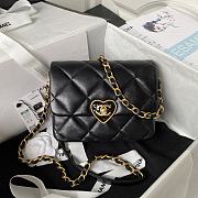 Colestore Chanel Flap Lambskin, Plexi & Gold-Tone Metal Black Size 18x13.5x5.5cm - 1