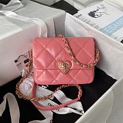 Chanel Flap Lambskin, Plexi & Gold-Tone Metal Pink Size 18x13.5x5.5cm - 1