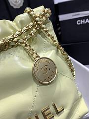 Chanel Minisize 22 Bag Yellow Size 19x20x6cm - 5