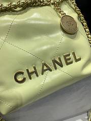 Chanel Minisize 22 Bag Yellow Size 19x20x6cm - 6