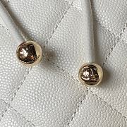 Chanel 23s Classic Caviar Gold Buckle Backpack White Size 23X18X10cm - 5