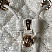 Chanel 23s Classic Caviar Gold Buckle Backpack White Size 23X18X10cm - 4