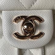 Chanel 23s Classic Caviar Gold Buckle Backpack White Size 23X18X10cm - 3