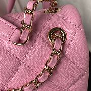 Chanel 23s Classic Caviar Gold Buckle Backpack Pink Size 23X18X10cm - 5