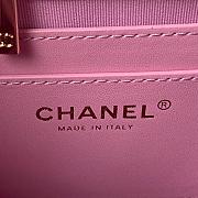 Chanel 23s Classic Caviar Gold Buckle Backpack Pink Size 23X18X10cm - 6