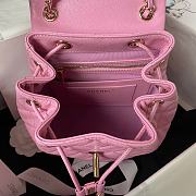 Chanel 23s Classic Caviar Gold Buckle Backpack Pink Size 23X18X10cm - 4