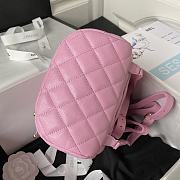 Chanel 23s Classic Caviar Gold Buckle Backpack Pink Size 23X18X10cm - 3