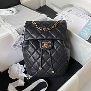 Chanel 23s Classic Caviar Gold Buckle Backpack Black Size 23X18X10cm - 1