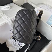 Chanel 23s Classic Caviar Gold Buckle Backpack Black Size 23X18X10cm - 5