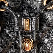 Chanel 23s Classic Caviar Gold Buckle Backpack Black Size 23X18X10cm - 3