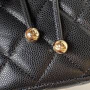 Chanel 23s Classic Caviar Gold Buckle Backpack Black Size 23X18X10cm - 4