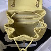 Chanel 23s Classic Caviar Gold Buckle Backpack Yellow Size 23X18X10cm - 2