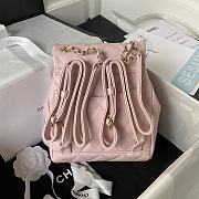Chanel 23s Classic Caviar Gold Buckle Backpack Light Pink Size 23X18X10cm - 3