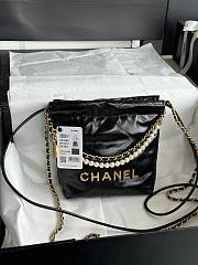 Chanel Minisize 22 Bag Pearl Black Size 19x20x6cm - 1