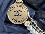 Chanel Minisize 22 Bag Pearl Black Size 19x20x6cm - 4