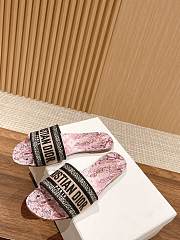 Christian Dior Pink/Black Slippers  - 5