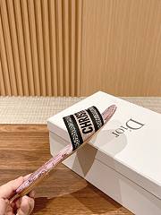 Christian Dior Pink/Black Slippers  - 4