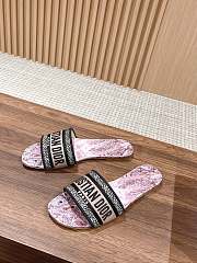Christian Dior Pink/Black Slippers  - 3