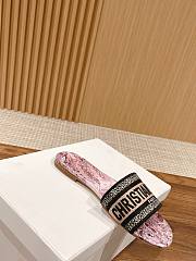 Christian Dior Pink/Black Slippers  - 2