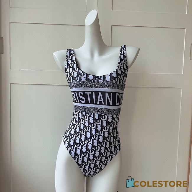 Christian Dior Bathing Suit Two Slides Blue  - 1